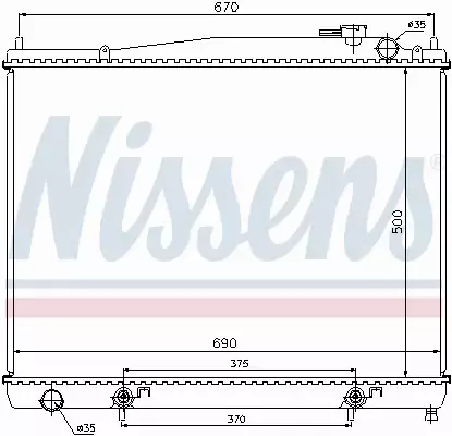 NISSENS CHŁODNICA WODY 68715 