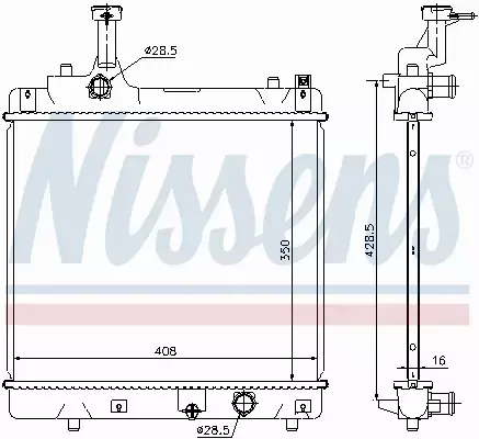 NISSENS CHŁODNICA WODY 69401 