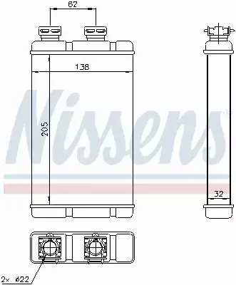 NISSENS NAGRZEWNICA 70513 