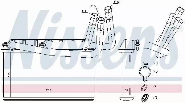 NISSENS NAGRZEWNICA 70531 