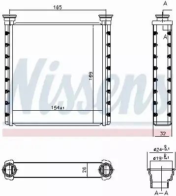 NISSENS NAGRZEWNICA 70533 