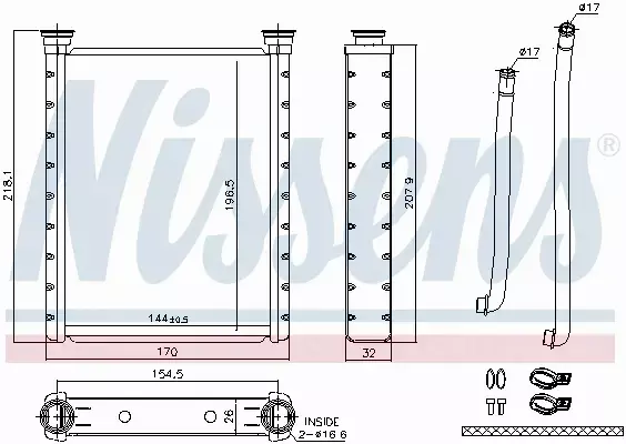 NISSENS NAGRZEWNICA 707172 