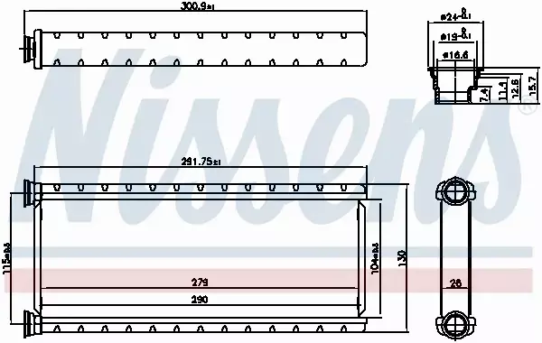 NISSENS NAGRZEWNICA 707201 