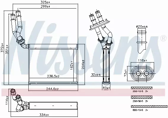 NISSENS NAGRZEWNICA 707299 