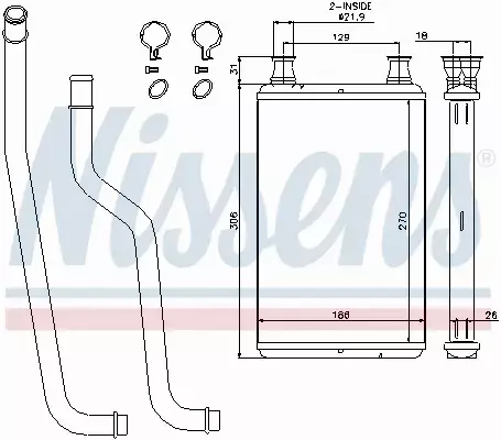 NISSENS NAGRZEWNICA 70978 