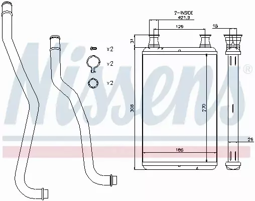 NISSENS NAGRZEWNICA 70979 