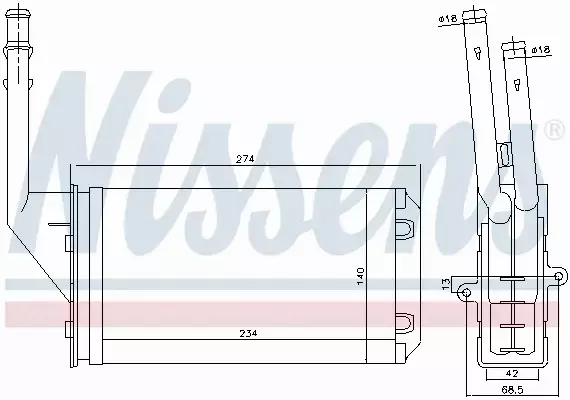 NISSENS NAGRZEWNICA 71143 