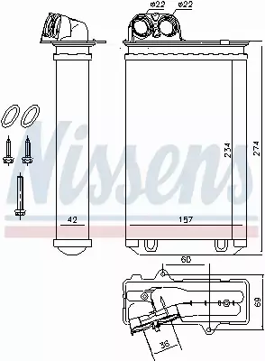 NISSENS NAGRZEWNICA 71152 