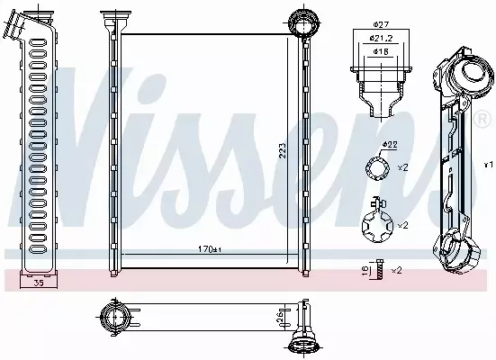 NISSENS NAGRZEWNICA 71162 