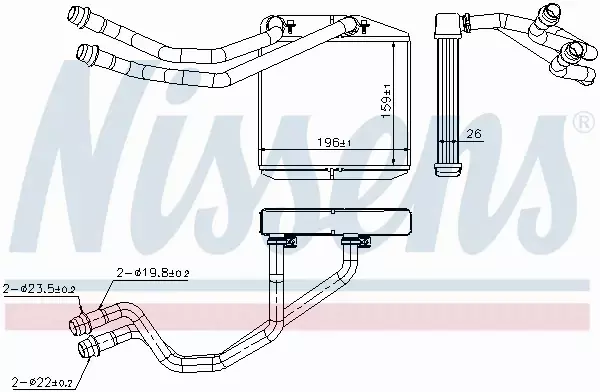 NISSENS NAGRZEWNICA 71163 