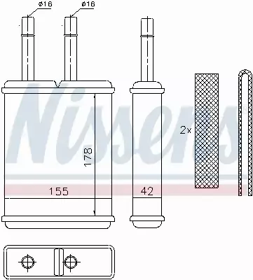 NISSENS NAGRZEWNICA 71957 