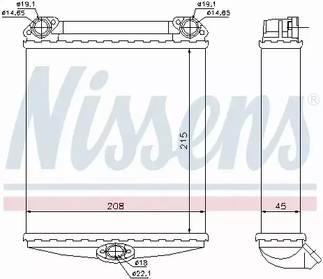 NISSENS NAGRZEWNICA 72001 