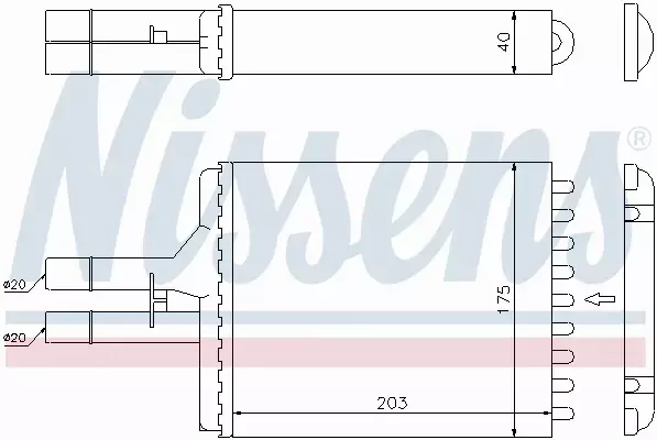 NISSENS NAGRZEWNICA 72656 