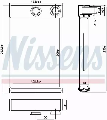 NISSENS NAGRZEWNICA 72669 