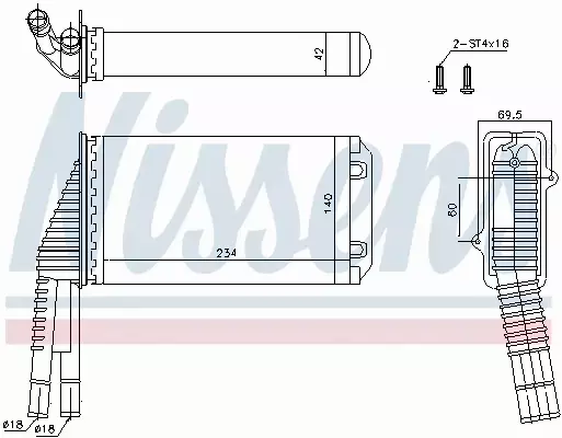 NISSENS NAGRZEWNICA 72953 