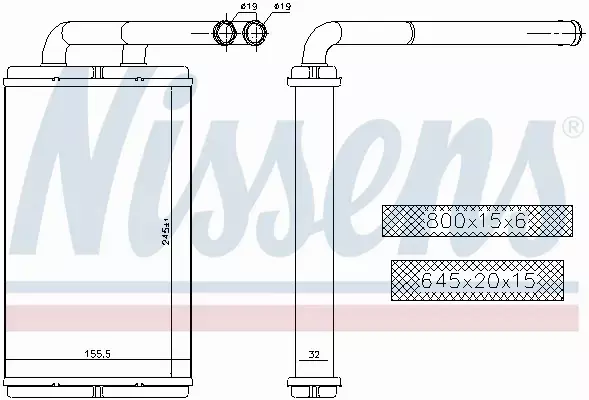 NISSENS NAGRZEWNICA 73676 