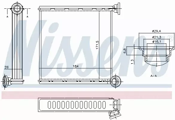 NISSENS NAGRZEWNICA 73980 