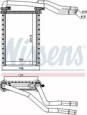 NISSENS NAGRZEWNICA 73991 