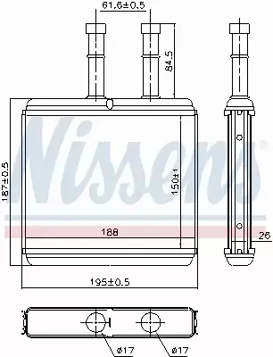 NISSENS NAGRZEWNICA 76504 