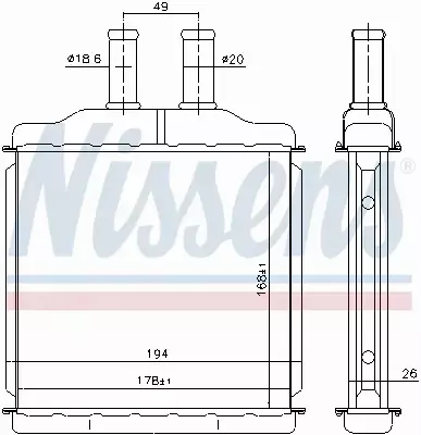 NISSENS NAGRZEWNICA 76509 