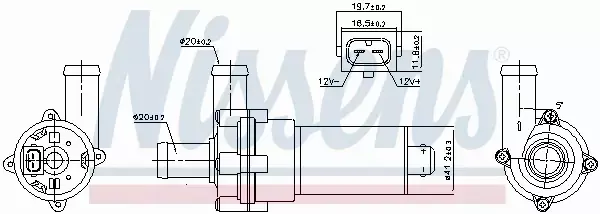 NISSENS POMPA WODY DODATKOWA 831054 