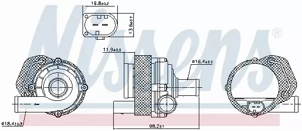 NISSENS POMPA WODY 831065 