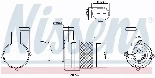 NISSENS POMPA WODY 831067 