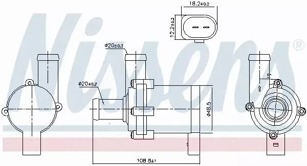 NISSENS POMPA WODY 831068 