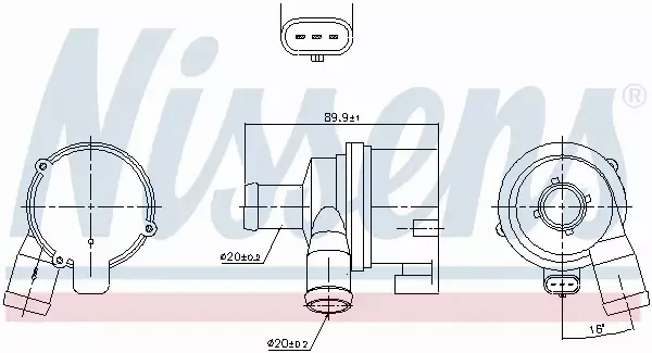 NISSENS POMPA WODY 831070 