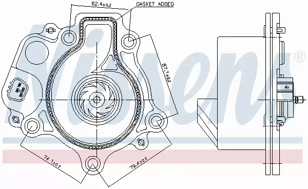 NISSENS POMPA WODY 831074 