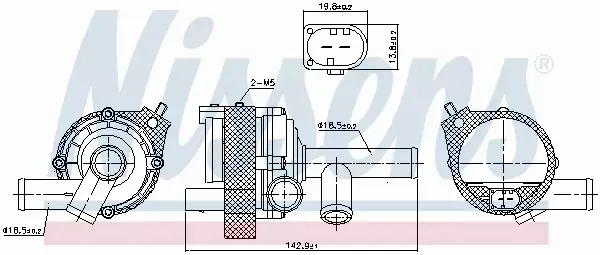 NISSENS POMPA WODY DODATKOWA 831080 