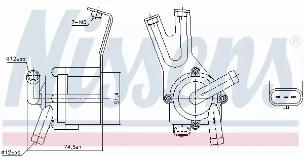 NISSENS POMPA WODY 831084 