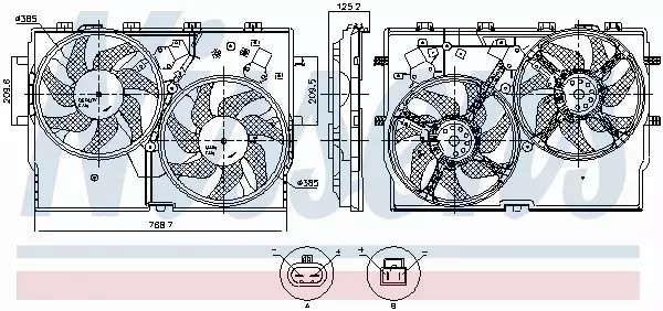 NISSENS WENTYLATOR CHŁODNICY 850002 