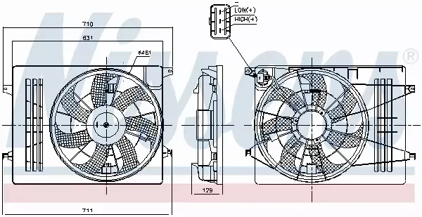 NISSENS WENTYLATOR CHŁODNICY 850006 