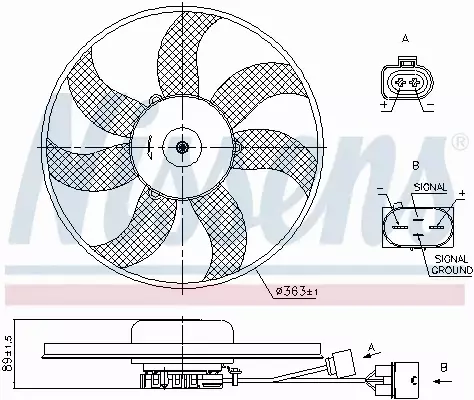 NISSENS WENTYLATOR CHŁODNICY 850021 