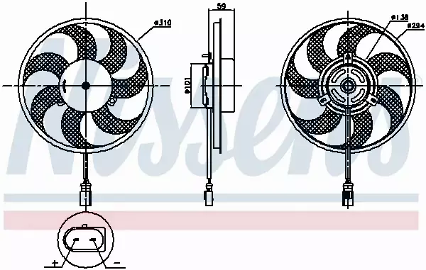 NISSENS WENTYLATOR CHŁODNICY 850030 