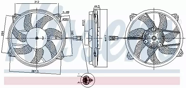 NISSENS WENTYLATOR CHŁODNICY 850035 