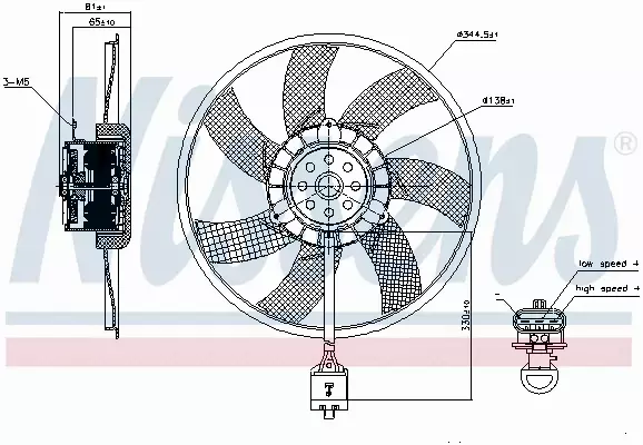 NISSENS WENTYLATOR CHŁODNICY 850062 