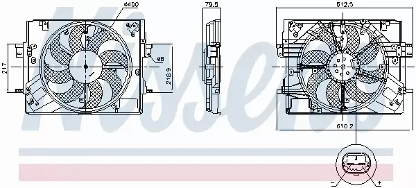 NISSENS WENTYLATOR CHŁODNICY 850063 