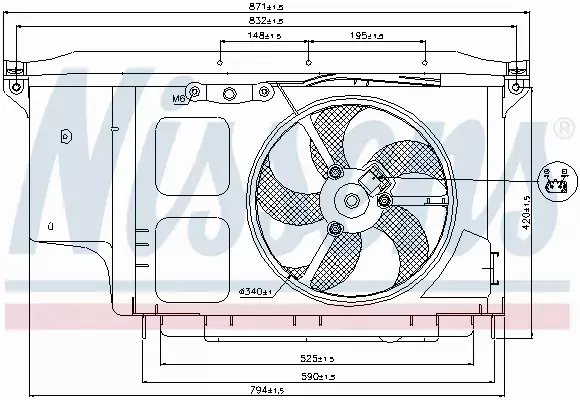 NISSENS WENTYLATOR CHŁODNICY 85007 