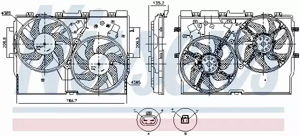 NISSENS WENTYLATOR CHŁODNICY 850115 