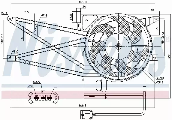 NISSENS WENTYLATOR CHŁODNICY 85017 