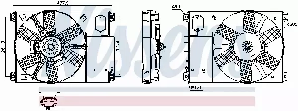 NISSENS WENTYLATOR CHŁODNICY 85020 