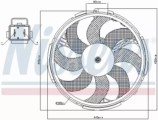 NISSENS WENTYLATOR CHŁODNICY 85036 