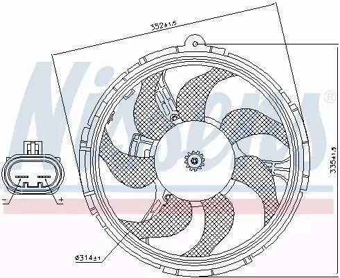 NISSENS WENTYLATOR CHŁODNICY 85040 