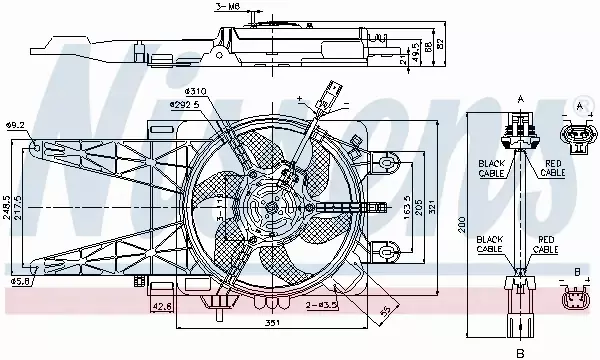 NISSENS WENTYLATOR CHŁODNICY 85051 