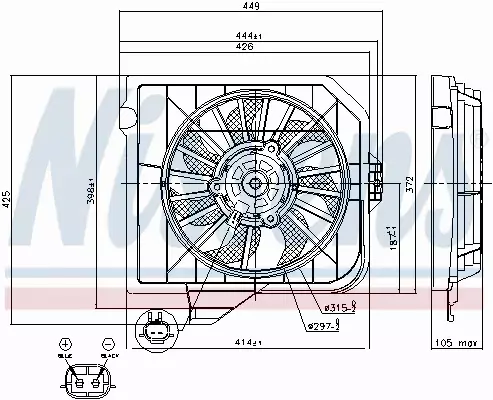 NISSENS WENTYLATOR CHŁODNICY 85091 