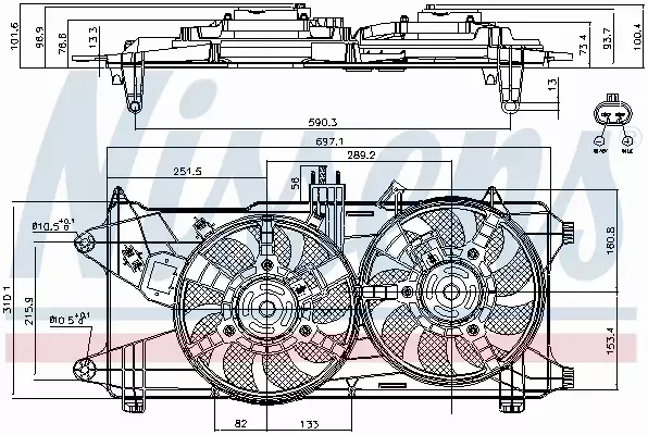 NISSENS WENTYLATOR CHŁODNICY 85130 