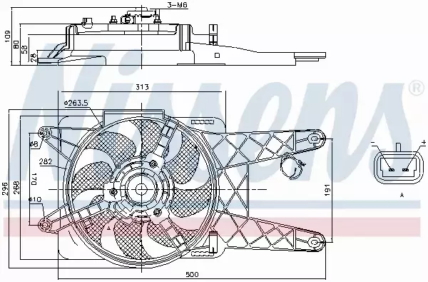 NISSENS WENTYLATOR CHŁODNICY 85138 