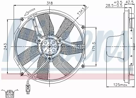 NISSENS WENTYLATOR CHŁODNICY 85151 